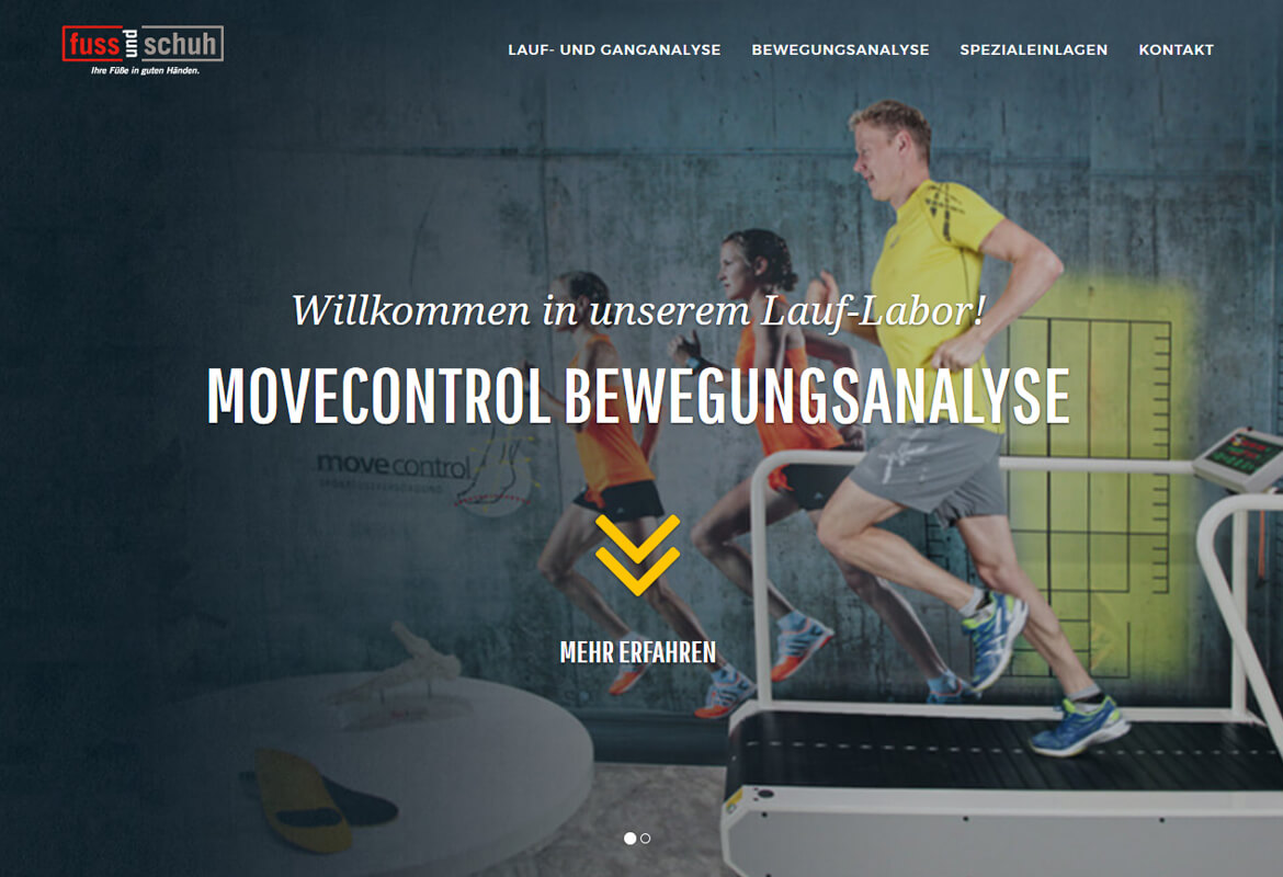 Laufanalyse Fuss und Schuh Movecontrol